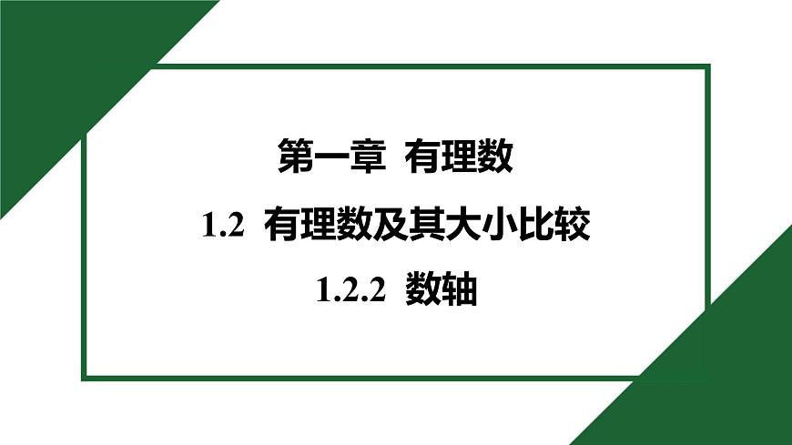 25秋 人教版 数学七上 1.2 有理数 第二课时 数轴 习题课件第1页