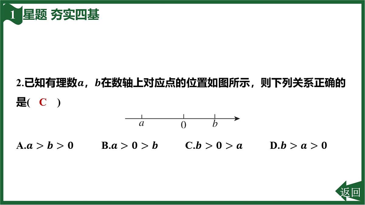 25秋 人教版 数学七上 1.2 有理数 第五课时  有理数的大小比较 习题课件第5页