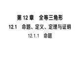 初中數(shù)學(xué)新華東師大版八年級(jí)上冊(cè)12.1.1命題課堂作業(yè)課件（2025秋）含答案