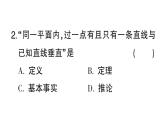 初中數(shù)學(xué)新華東師大版八年級(jí)上冊12.1.2定義、定理與證明作業(yè)課件（2025秋）含答案