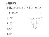 初中數(shù)學(xué)新華東師大版八年級(jí)上冊(cè)12.2.1全等三角形的判定條件課堂作業(yè)課件（2025秋）含答案