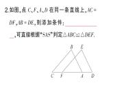 初中數(shù)學(xué)新華東師大版八年級(jí)上冊(cè)12.2.2邊角邊課堂作業(yè)課件（2025秋）含答案