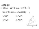 初中數(shù)學(xué)新華東師大版八年級(jí)上冊(cè)12.2.5斜邊直角邊課堂作業(yè)課件（2025秋）含答案