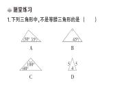 初中數(shù)學(xué)新華東師大版八年級(jí)上冊(cè)12.3.2等腰三角形的判定課堂作業(yè)課件（2025秋）含答案