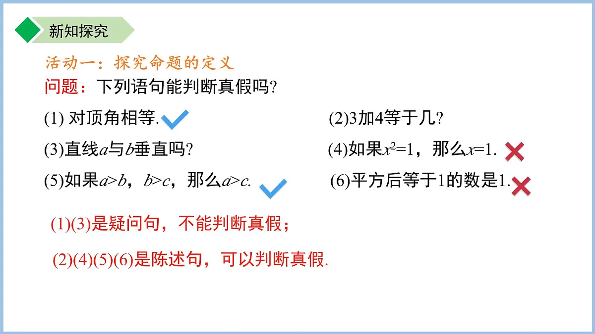 12.2命题 课件 数学苏科版（2024）七年级下册第12章第4页