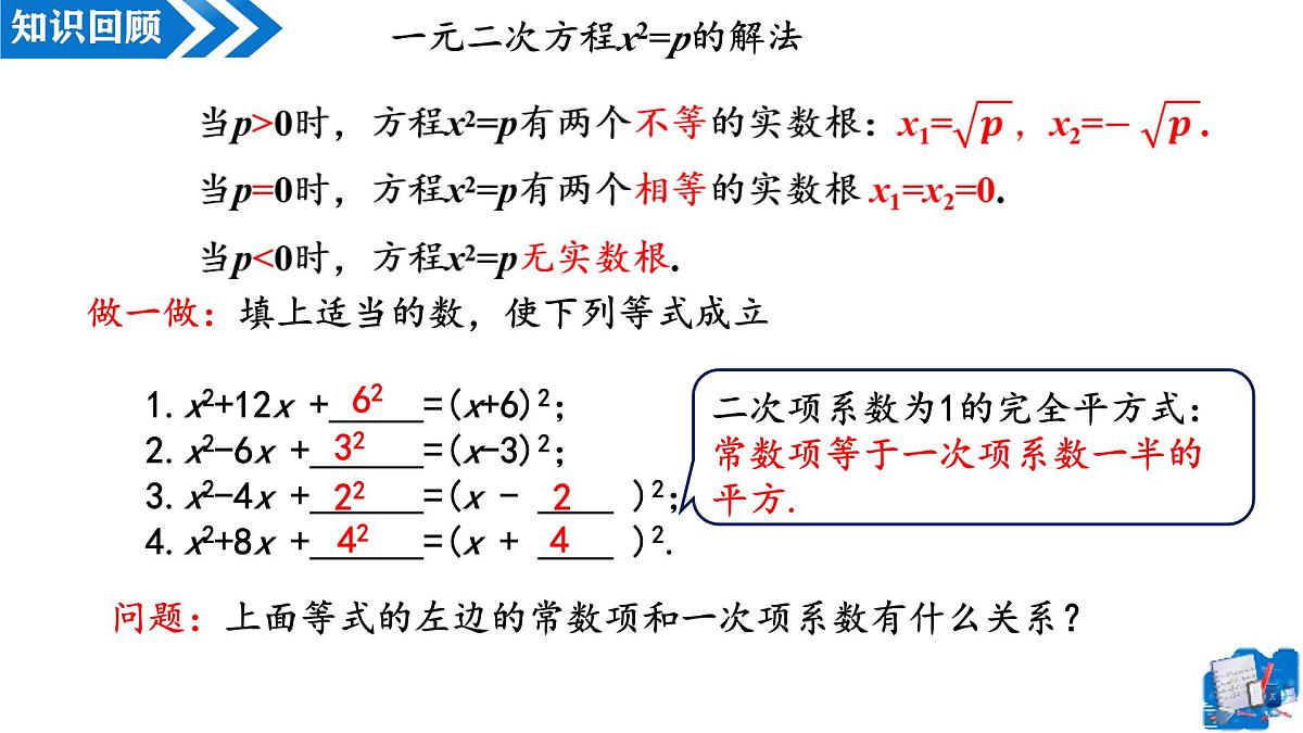 21.2.1解一元二次方程——配方法（第2课时）（教学课件）-2025-2026学年九年级数学上册（人教版）第3页