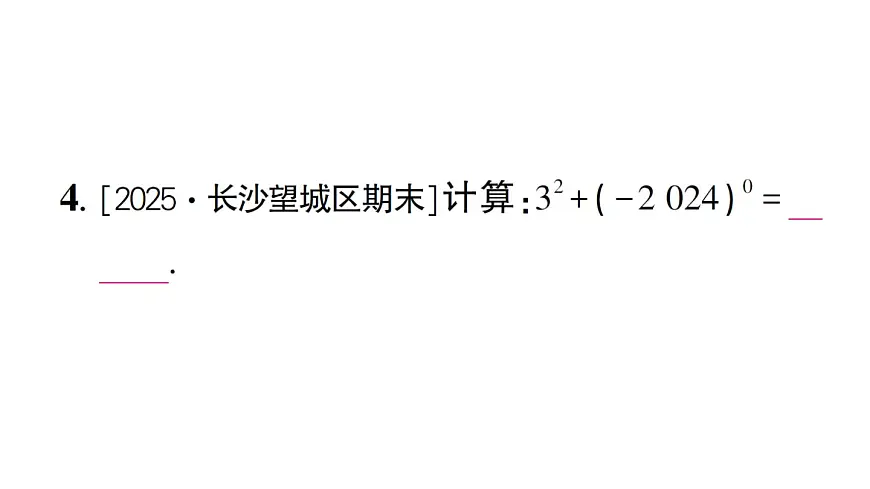初中数学新湘教版八年级上册2.4.2 零次幂和负整数指数幂作业课件（2025秋）第4页