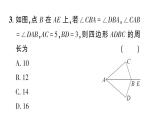 初中數(shù)學新湘教版八年級上冊4.3.3 全等三角形的判定定理（角邊角、角角邊）作業(yè)課件（2025秋）含答案