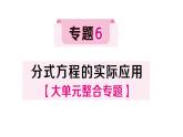 初中數(shù)學(xué)新湘教版八年級上冊第2章專題6 分式方程的實際應(yīng)用作業(yè)課件（2025秋）