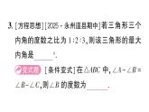 初中數(shù)學(xué)新湘教版八年級上冊4.1第3課時 三角形的內(nèi)角和作業(yè)課件（2025秋）