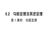 初中數(shù)學(xué)新湘教版八年級(jí)上冊(cè)5.2第1課時(shí) 勾股定理作業(yè)課件（2025秋）
