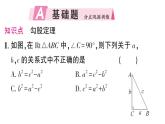 初中數(shù)學(xué)新湘教版八年級(jí)上冊(cè)5.2第1課時(shí) 勾股定理作業(yè)課件（2025秋）