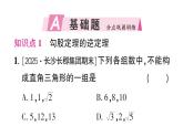 初中數(shù)學(xué)新湘教版八年級上冊5.2第3課時 勾股定理的逆定理作業(yè)課件（2025秋）