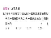初中數(shù)學(xué)新湘教版八年級上冊5.4專題24 直角三角形中的數(shù)學(xué)思想作業(yè)課件（2025秋）