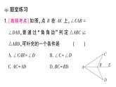 初中數(shù)學(xué)新湘教版八年級(jí)上冊(cè)4.3.3 全等三角形的判定定理( 角邊角、角角邊)課堂作業(yè)課件（2025秋）含答案