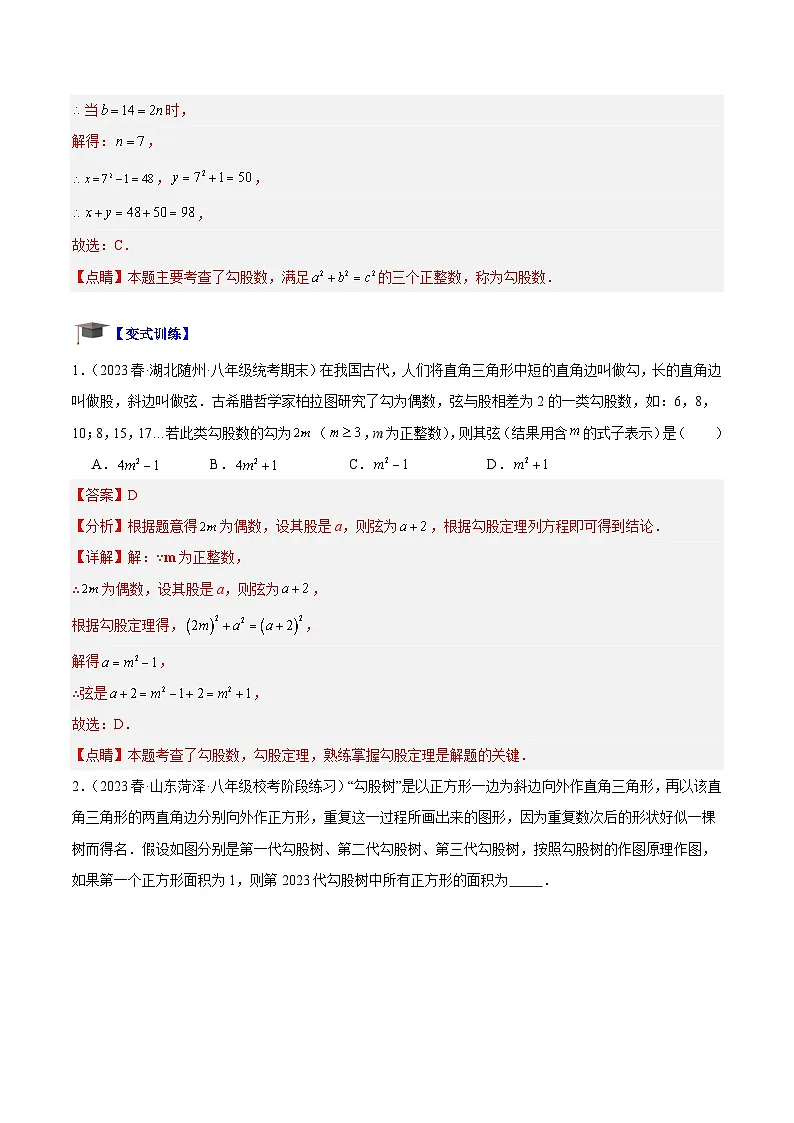 苏科版2025年七升八数学暑假衔接讲义专题10勾股定理及其逆定理重难点题型专训（十大题型）（解析版）第2页