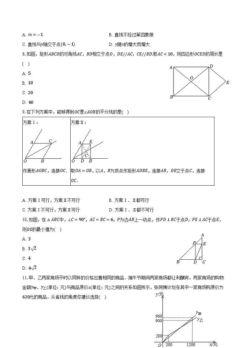 四川省绵阳市三台县2023-2024学年八年级下学期期末考试数学试卷(含答案)第2页