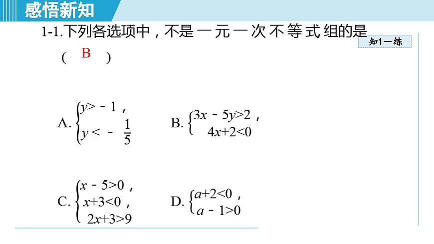 6.4 一元一次不等式组（课件）2025-2026学年青岛版八年级数学上册第8页