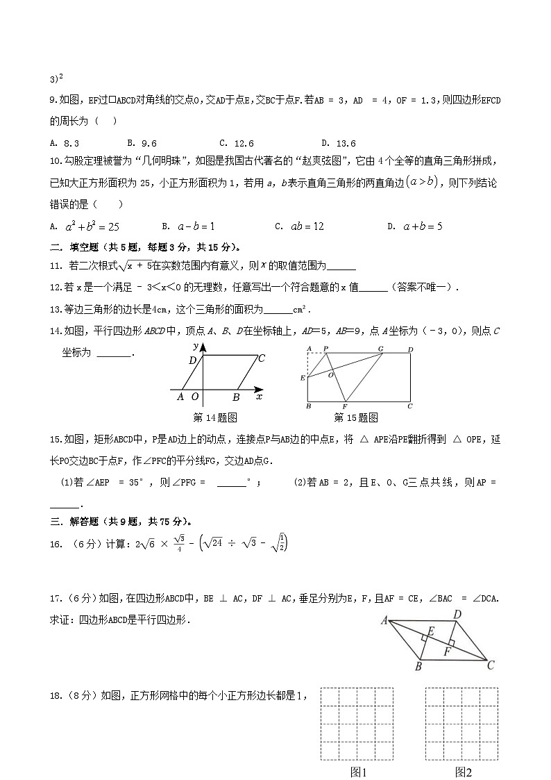 湖北省襄阳市宜城市五校2024-2025学年八年级下学期期中学业质量监测数学试卷(含答案）第2页