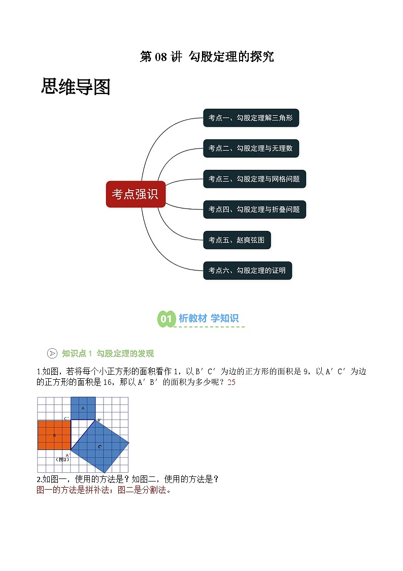 第08讲 勾股定理的探究（原卷版）第1页