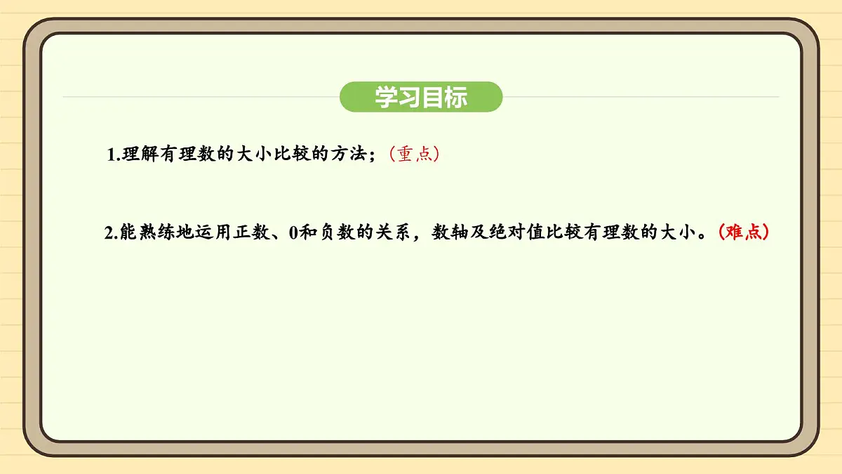 人教版（2024）数学七年级上册1.2.5有理数的大小比较 课件第4页