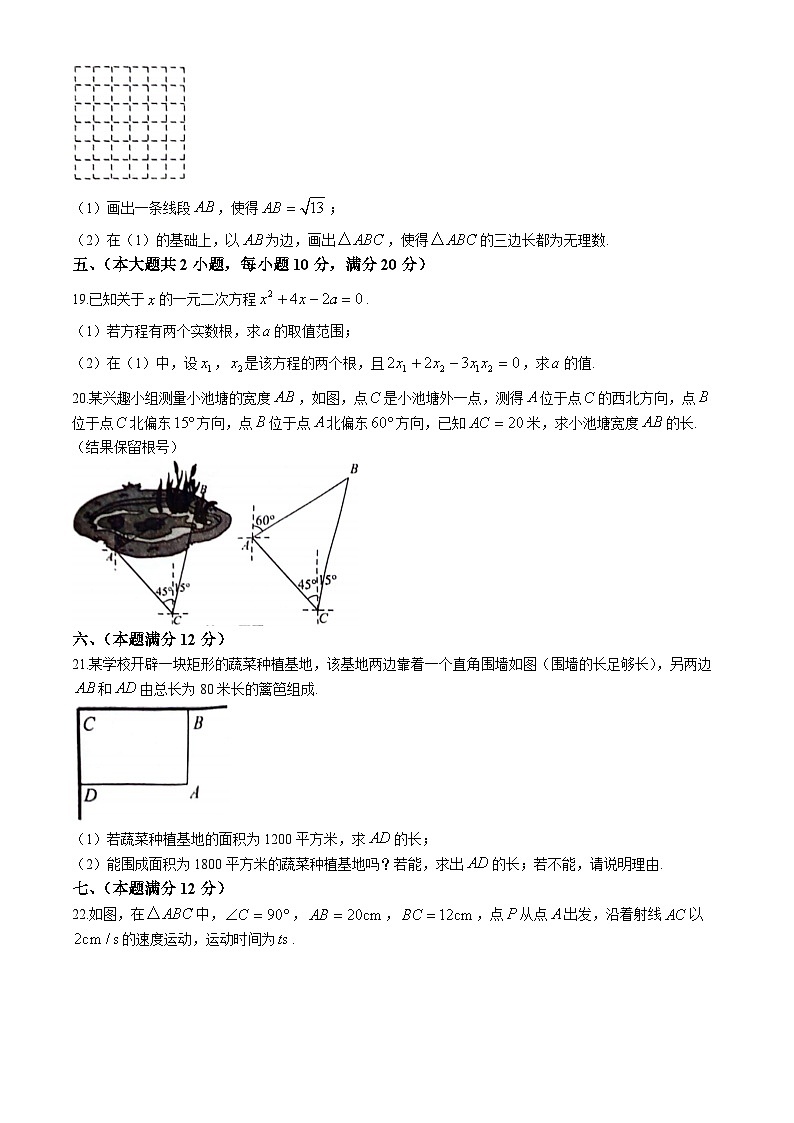 【八下HK数学】安徽省桐城市黄岗初级中学2023-2024学年八年级下学期期中数学试题第3页