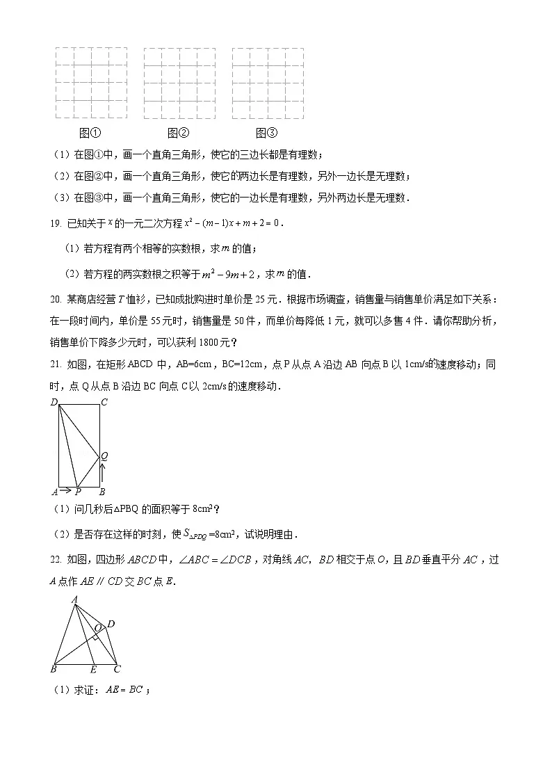 安徽省合肥市2023-2024学年八年级下学期期中数学试题第3页