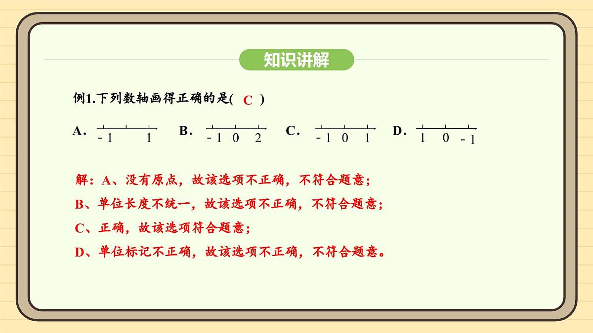 人教版（2024）数学七年级上册1.2.2数轴 课件第8页