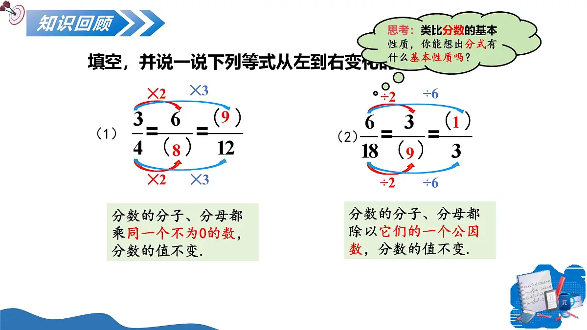 湘教版2025年数学八年级上册2.1 分式的概念及基本性质第2课时 分式的基本性质 课件第3页