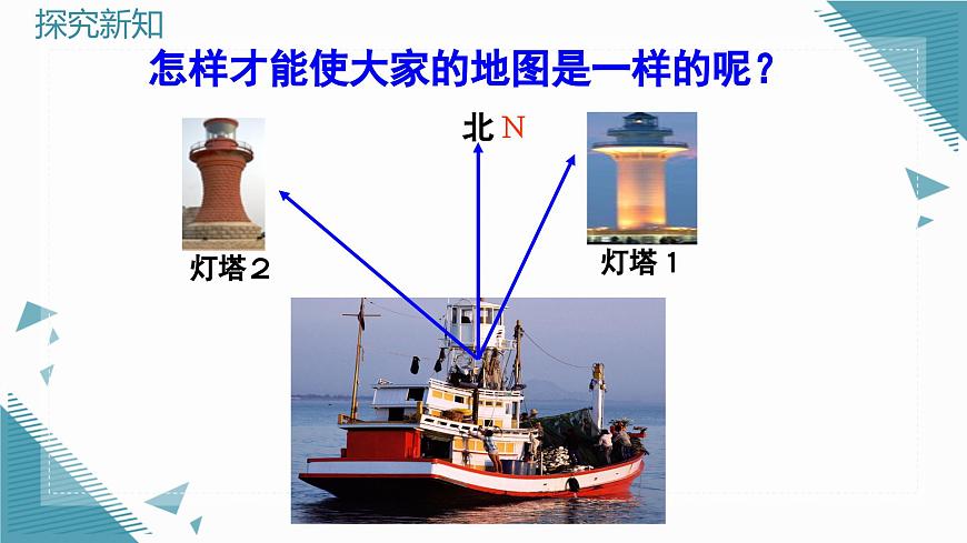 2024版青岛版初中数学八年级上册7.3 用方向和距离描述两个物体的相对位置课件第4页