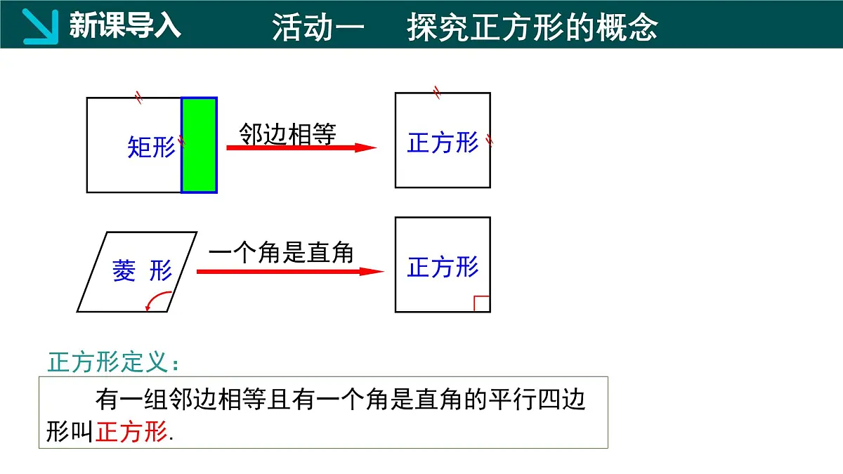 冀教版八年级下册数学22.6 正方形（同步课件）第4页