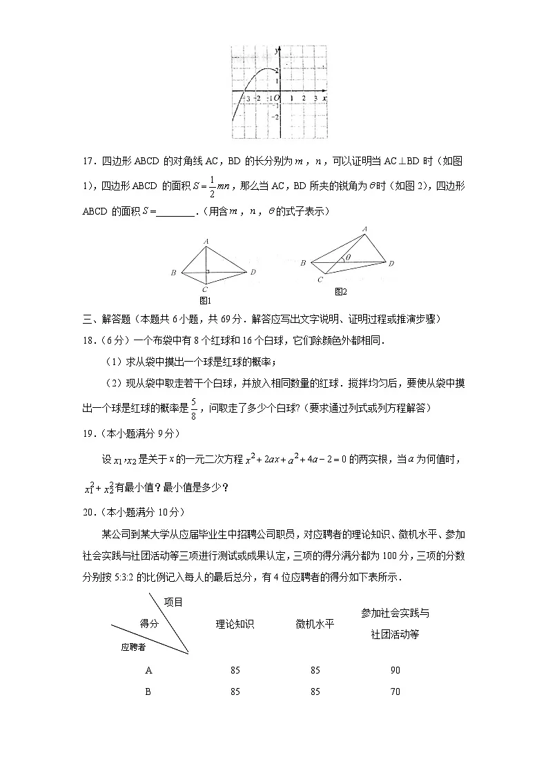 人教版九年级数学下册期中测试卷第3页