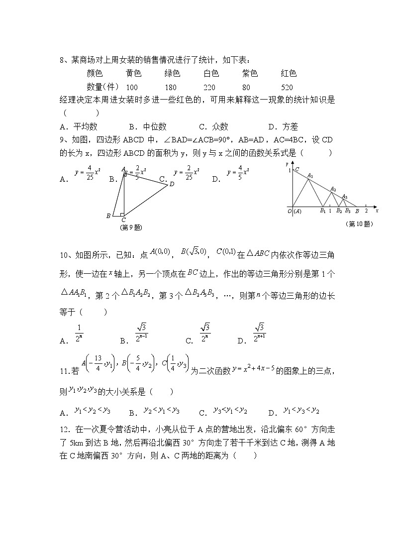人教版九年级数学下册期中测试卷第2页