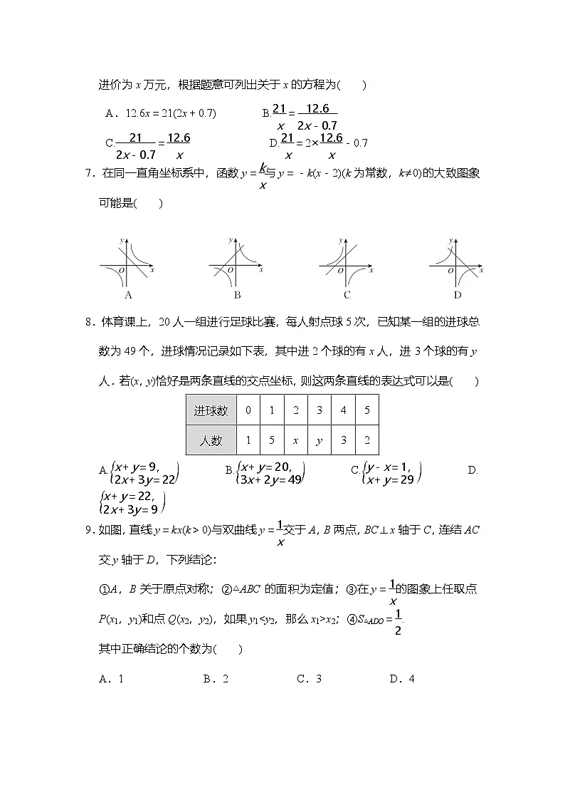 八年级数学下册 第二学期 期中综合测试卷（华师版 2025年春）第2页
