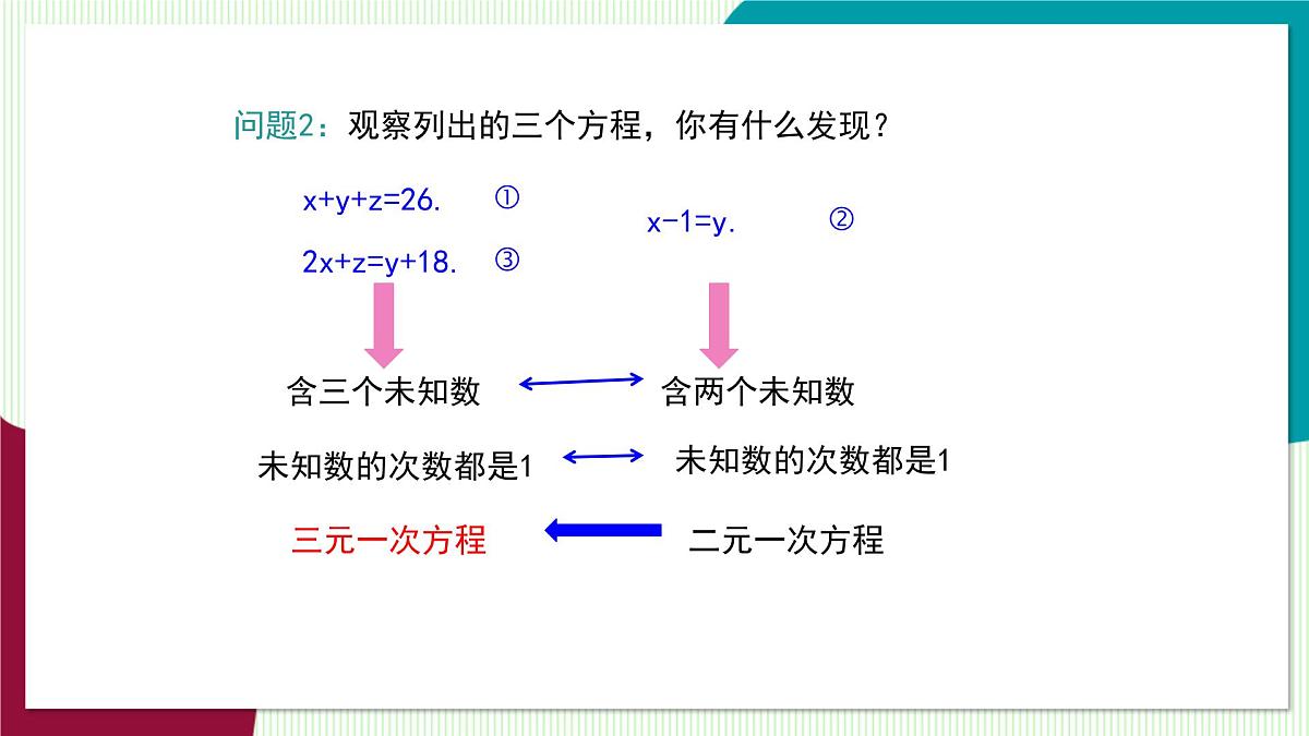 3.5  三元一次方程组及其解法第7页