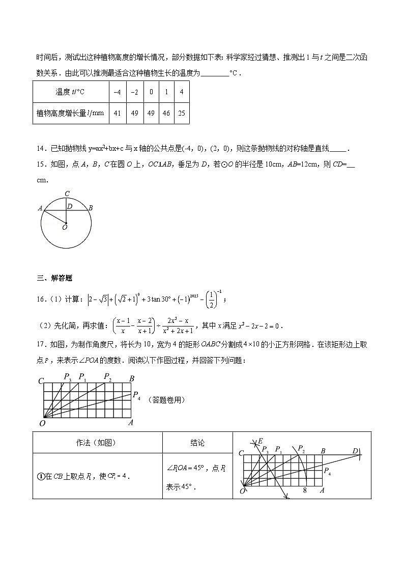 山东省菏泽市鄄城县2025届九年级下学期中考一模考试数学试卷(含解析)第3页
