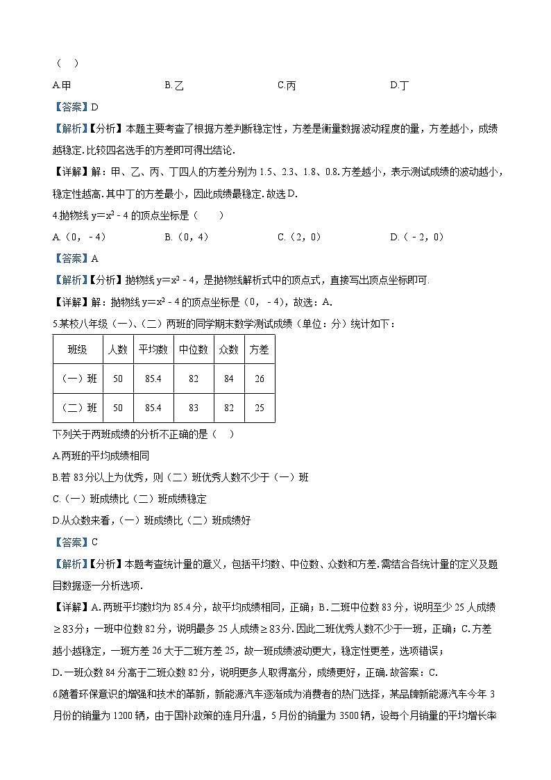 长郡教育集团2024-2025学年八年级下学期数学期末测试卷答案第2页