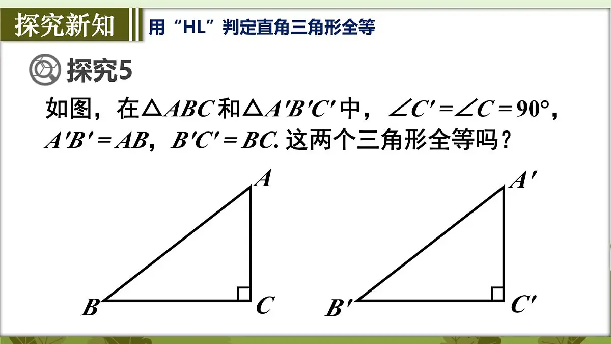 人教版（2024）新教材八年级数学上册课件 14.2 第5课时　用“HL”判定直角三角形全等第6页