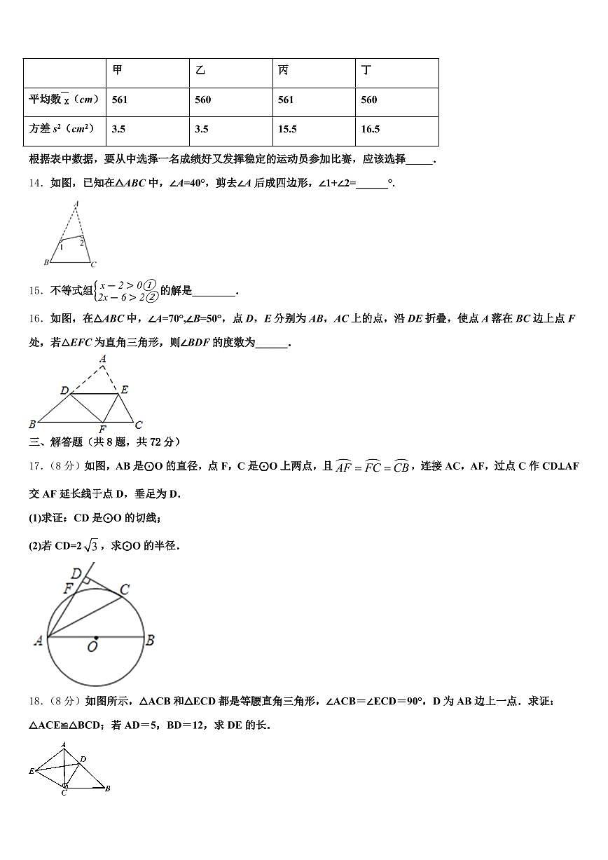 2025届河北省邢台市柏乡县中考适应性考试数学试题含解析第3页