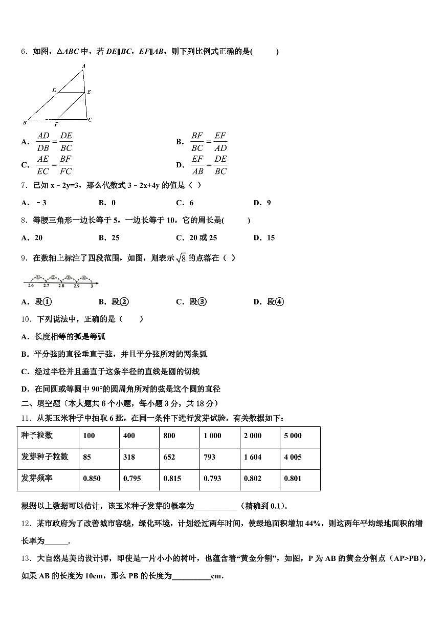 2024-2025学年杭州市桐庐县中考适应性考试数学试题含解析第2页