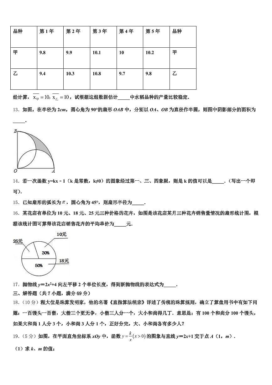 2025届黑龙江省鸡西市中考考前最后一卷数学试卷含解析第3页