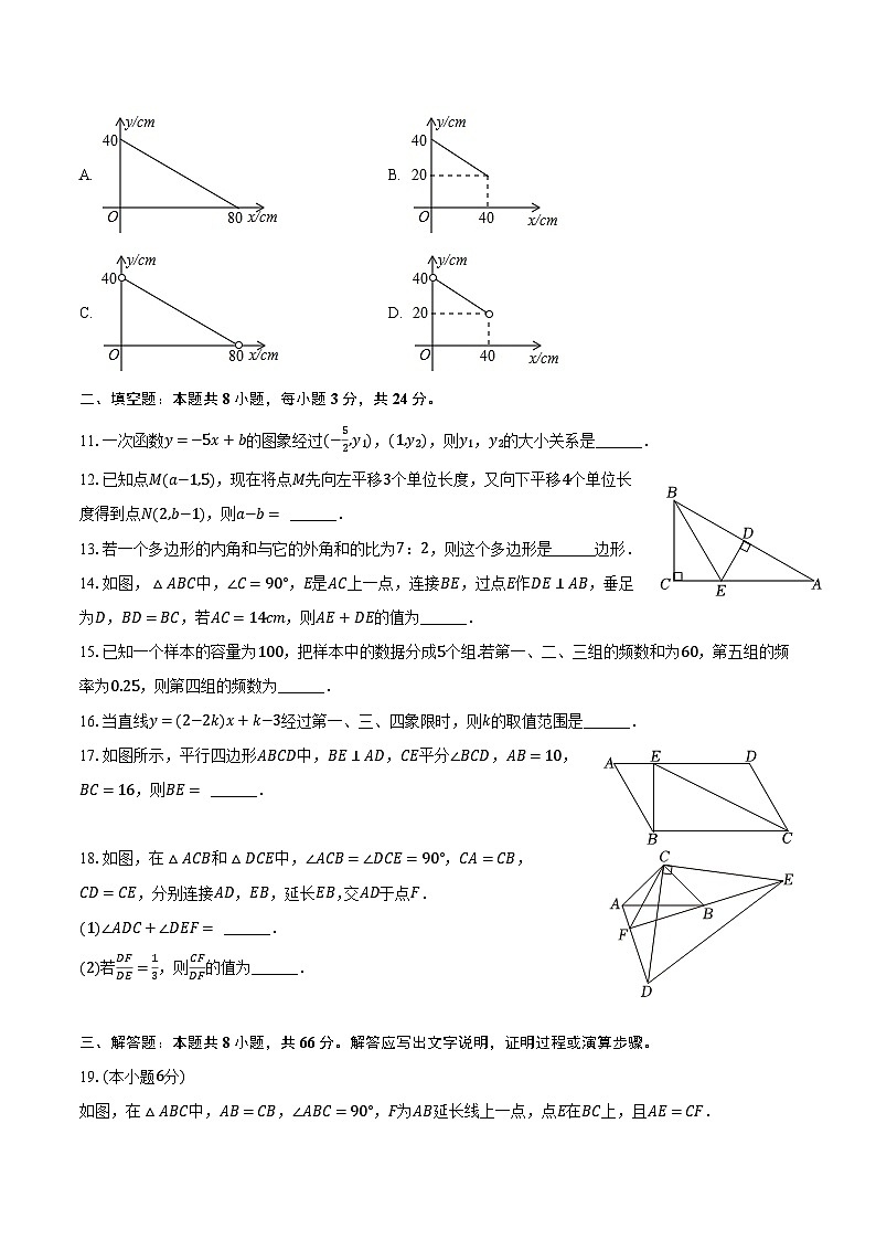 湖南省岳阳市临湘市2023-2024学年八年级下学期期末考试数学试卷(含答案)第3页