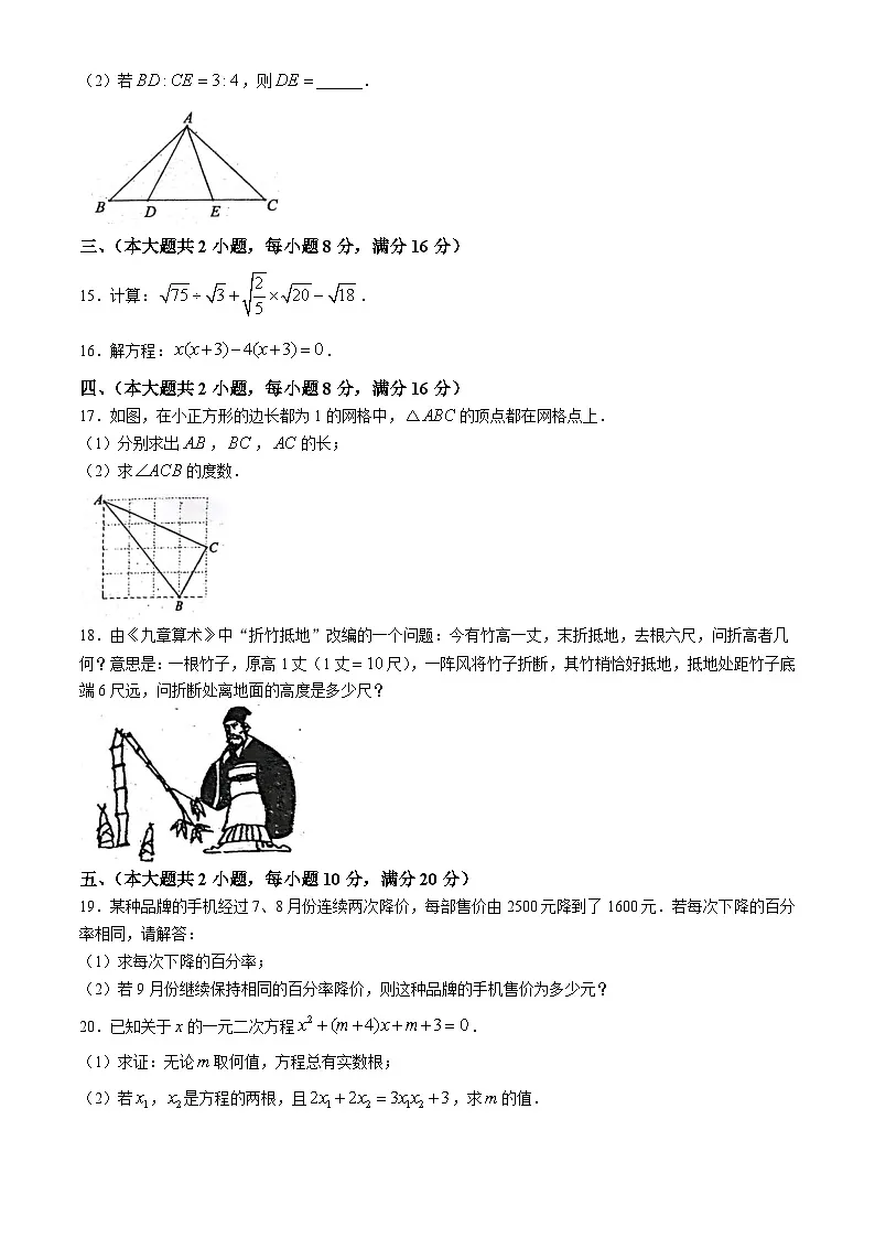 安徽省淮北市“五校联考”2024-2025学年八年级下学期期中考试数学试卷(含答案)第3页
