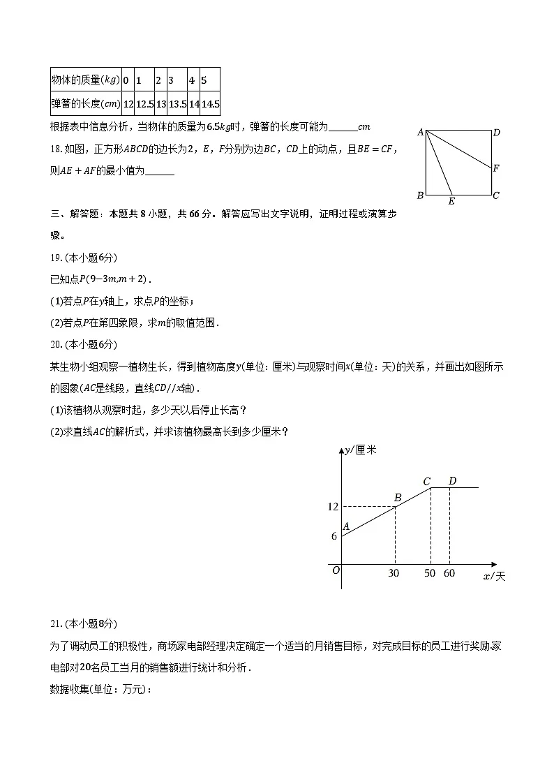 湖南省永州市道县2023-2024学年八年级下学期期末考试数学试卷第3页