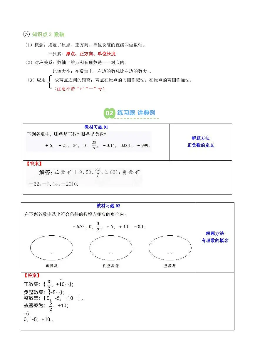 第01讲 有理数与数轴(解析版)第2页