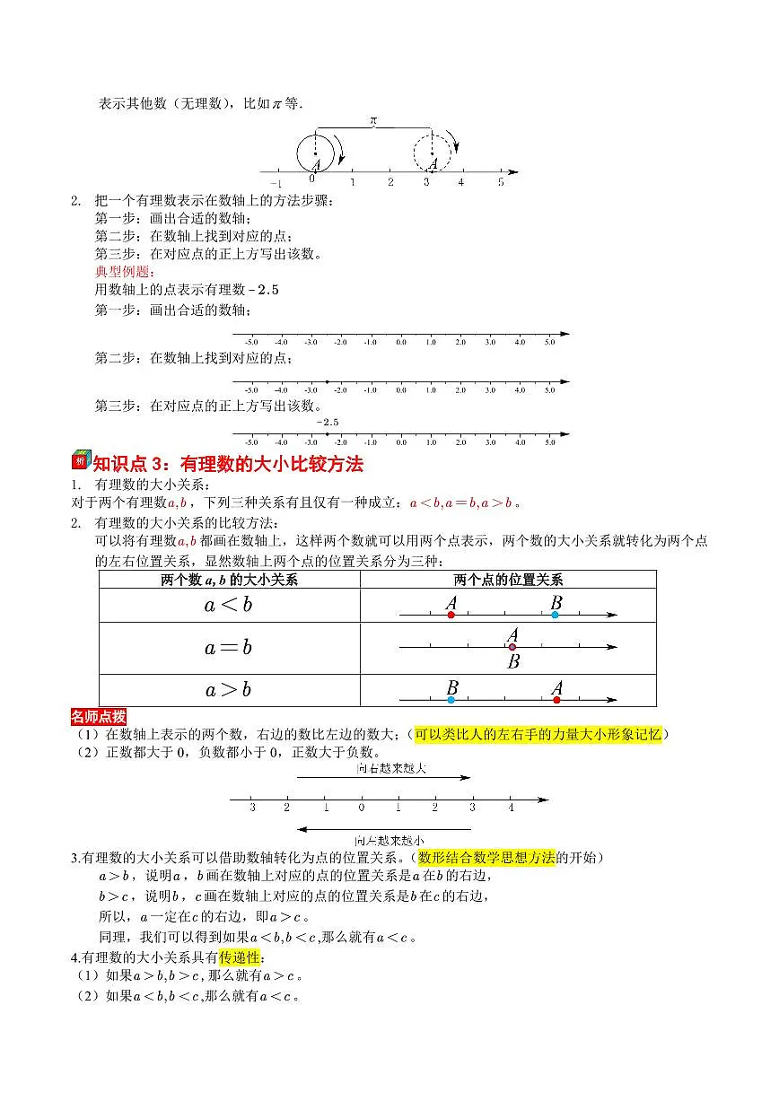 第03讲 数轴(解析版)第2页