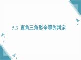 2025湘教版版教材初中数学八年级上册5.3 直角三角形全等的判定课件+教案
