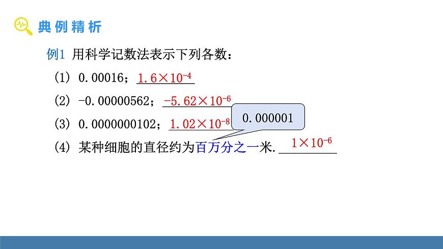 人教版（2024）数学八年级上册课件 18.4 第2课时 用科学记数法表示绝对值小于1的数第6页
