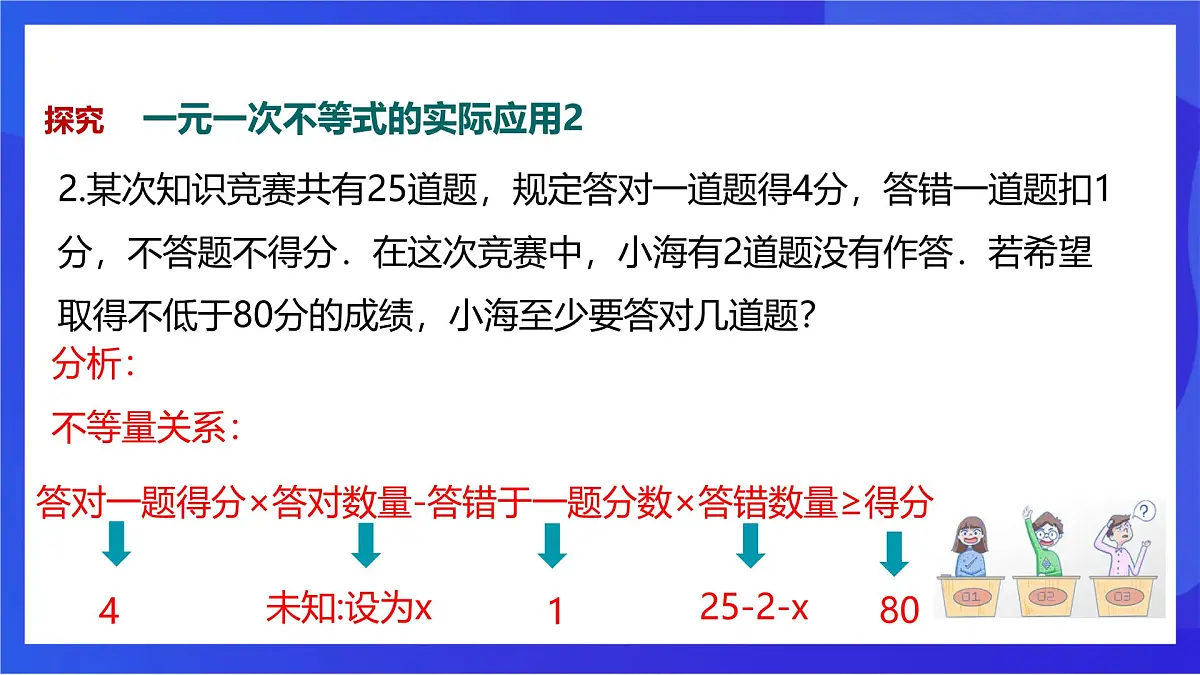 沪教版（五四制）（2024）数学七下课件_沪教版（五四制数学）七年级下册15.2.3《一元一次不等式的应用》（同步课件）第8页