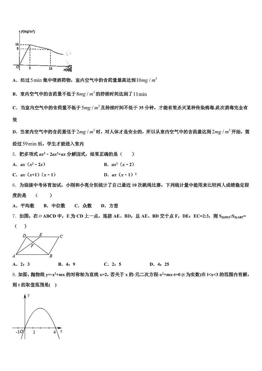 2025年上海市青浦区中考猜题数学试卷含解析第2页